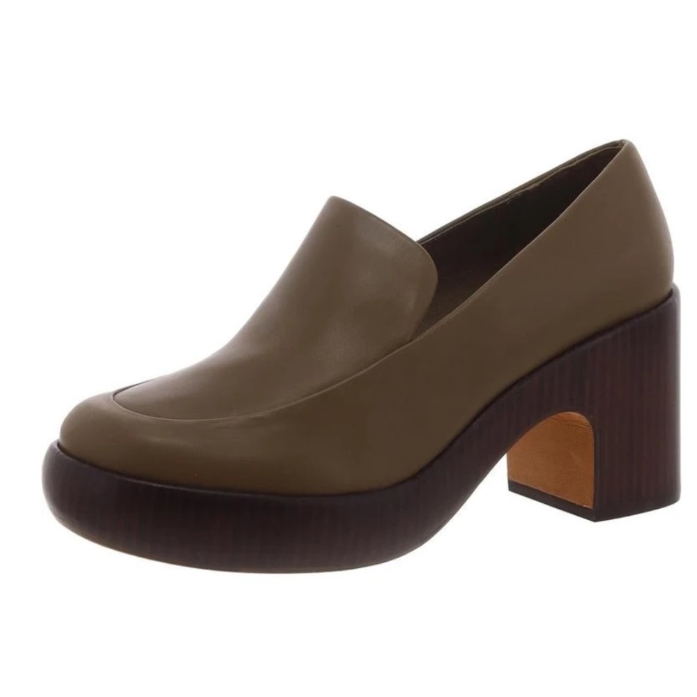 Vince Narissa Leather Block Heel Clogs